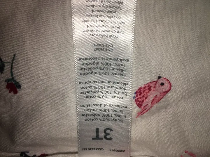 Style Number location