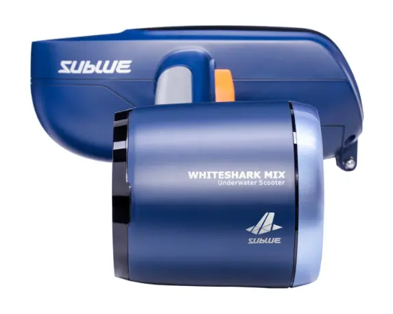 Recalled Sublue Mix Underwater Scooter with "Whiteshark Mix" label