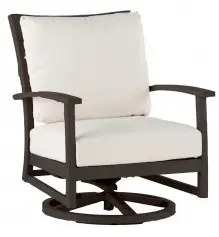 Charleston Swivel Rocking Lounge Chair in Mahogany finish