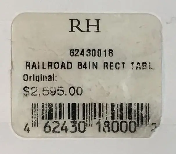 Table label