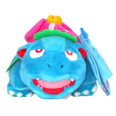 Recalled Venusaur Medium Plush, #2952 - measures about 6 inches tall and 7 inches long; it is turquoise with a pink flower on its back with green leaves