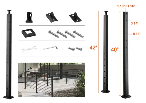 Recalled Vevor cable railing kit with Cable Support Post model number JZLGZHS1067CSWRBV0