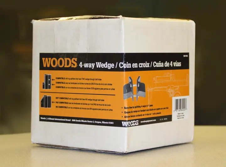 Photo from the official notice: SpeeCo® and Woods® Recall 4-Way Wedge Accessory for Log Splitters Due to Impact Injury Hazard