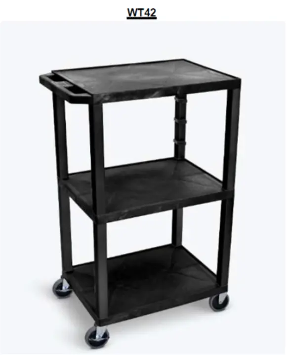 Recalled WT42 H. Wilson "Tuffy" plastic A/V cart