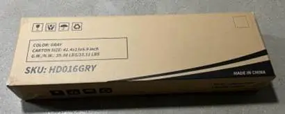 Recalled Wade Logan Annyka 9-Drawer Fabric packaging showing SKU and color