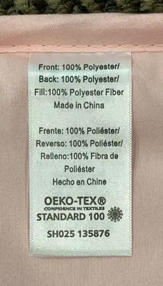 Care Label on Recalled Crib Bumper