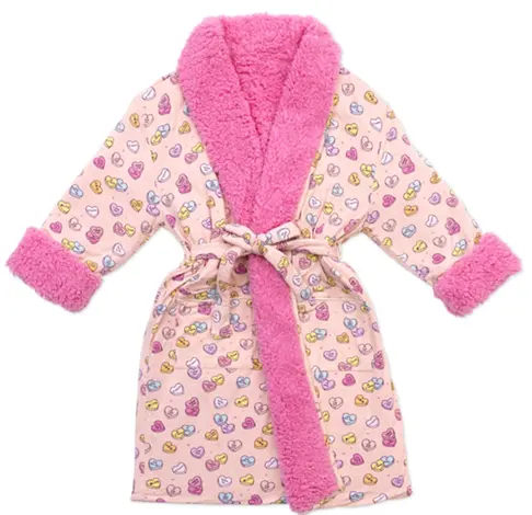 Recalled Bellabu Bear Children's Robe - Candy Hearts Pink