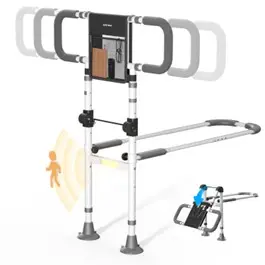 Recalled Beloems Adult Portable Bed Rail – gray handles