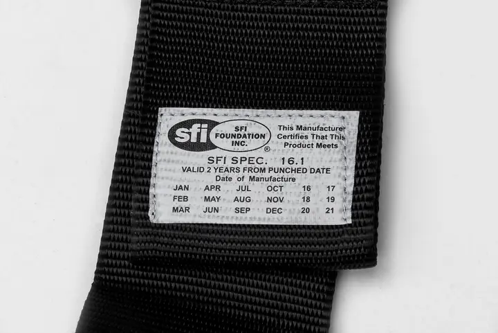 Close up of label showing manufacture date.