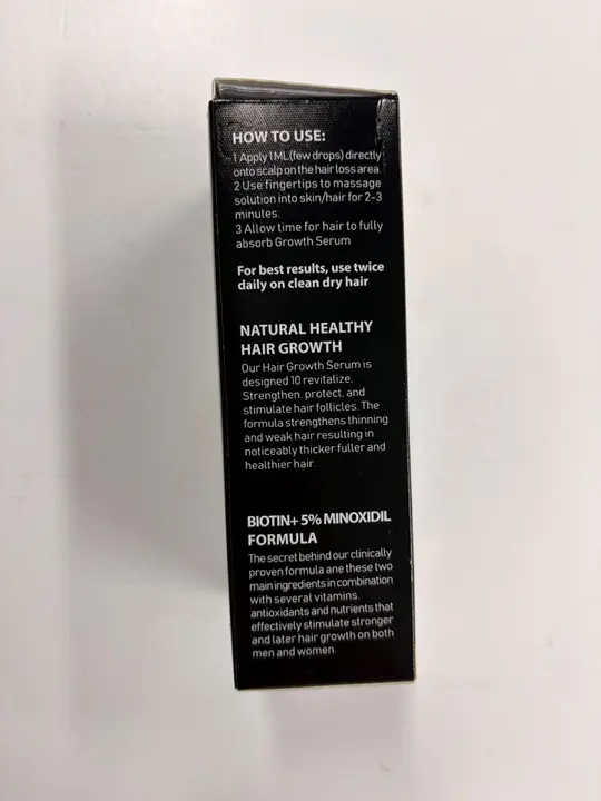 Recalled Sefudun 5% Minoxidil Hair Growth Serum Kit for Men Packaging (Box Side)