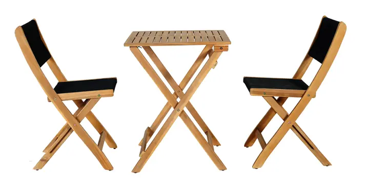Recalled Foldable Bistro Set Chairs in black