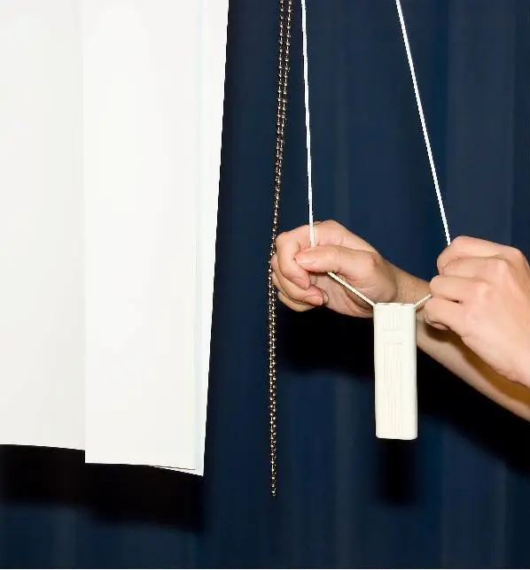 Recalled Vertical Roller Shade Showing Label