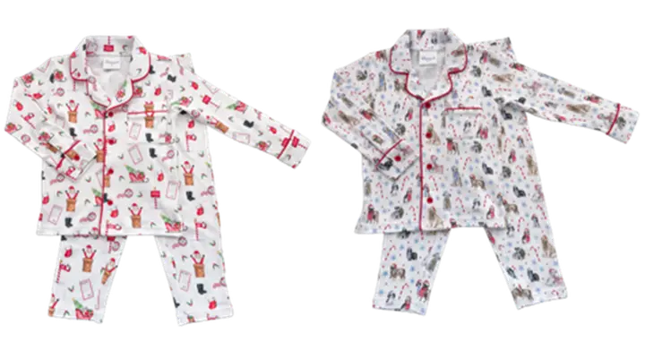 Recalled Blossom Long Sleeve Button Up Pant Set – Letter to Santa, Santa Paws
