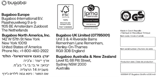 Location of item code on label