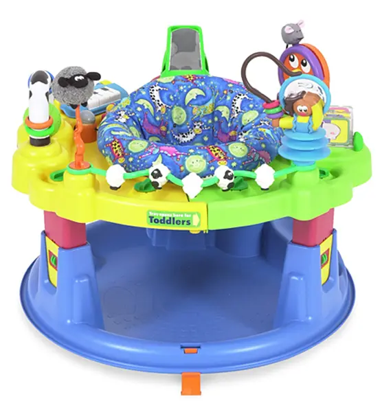 Recalled children's activity center with attached toy track