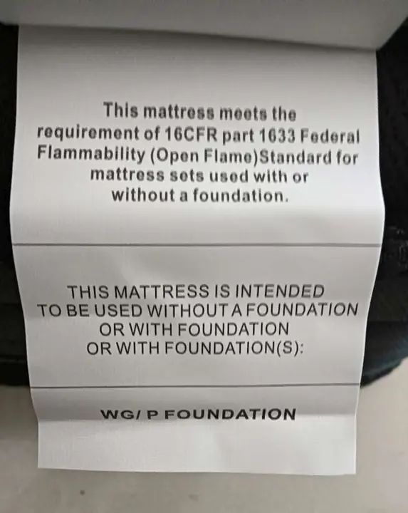 Recalled Crayan Mattress Labeling