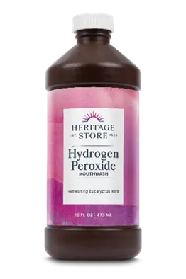 Recalled Heritage Store Hydrogen Peroxide Mouthwash - Eucalyptus Mint
