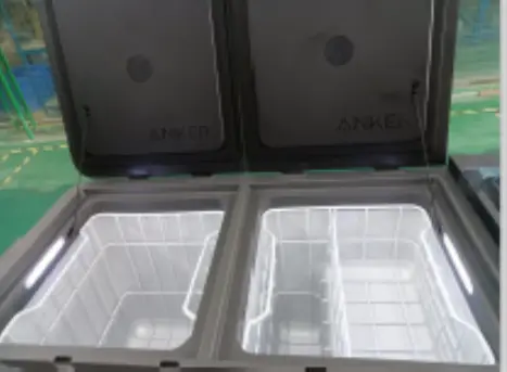 Interior of recalled EverFrost Battery Powered Cooler Model A17A2