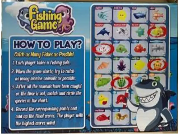 Recalled Fishing Game (back of box)