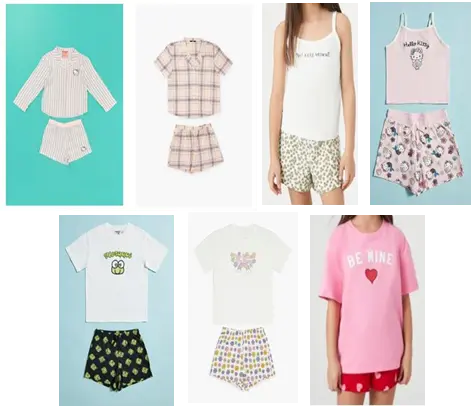 Recalled Forever 21 Children's Pajama Shorts Sets