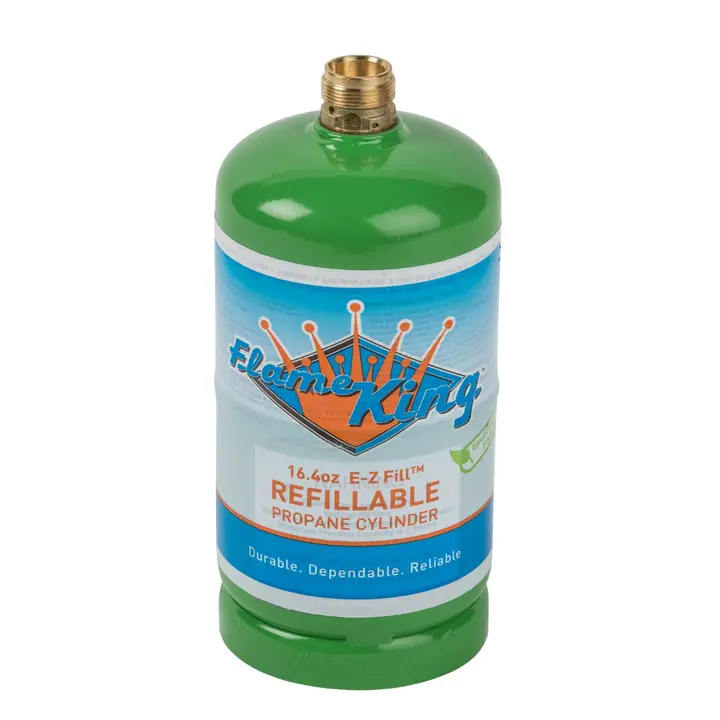 Flame King 16.4 oz. refillable propane cylinder