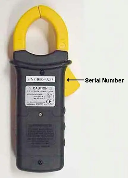 Recalled Greenlee electrical meter, back