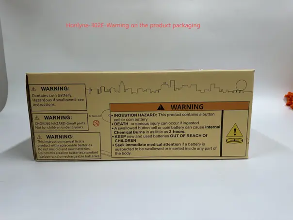 Side of product packaging