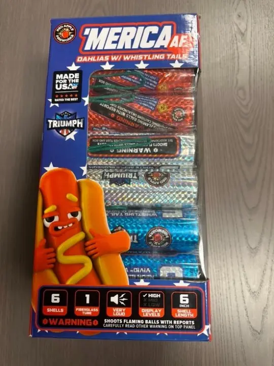 Recalled Red Apple Fireworks 'Merica AF Firework