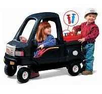 Black Pickup Truck with Tools