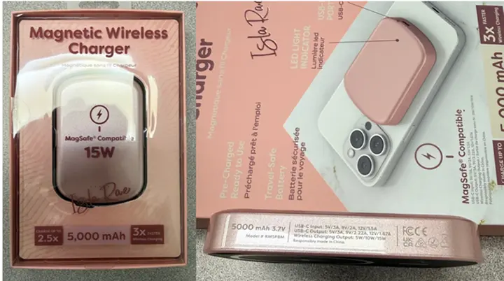 Recalled Isla Rae Magnetic Wireless Charger (pink)