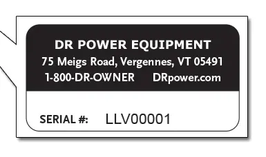 Recalled Pro leaf and lawn vacuum with serial number location