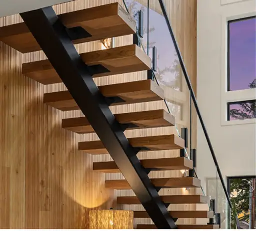 The recalled module is located inside the metal tubing supporting the stairs