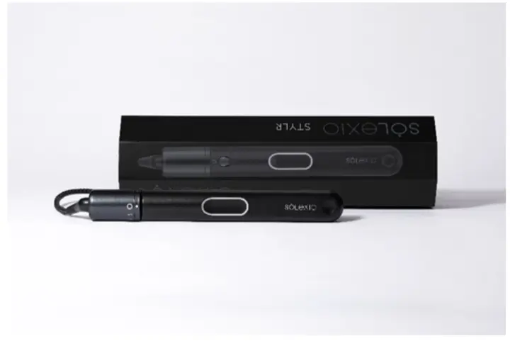 Recalled hair styler (gray) and packaging