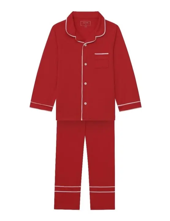 Recalled La Ligne Enfant Bonne Nuit Pajamas in Red with White Trim