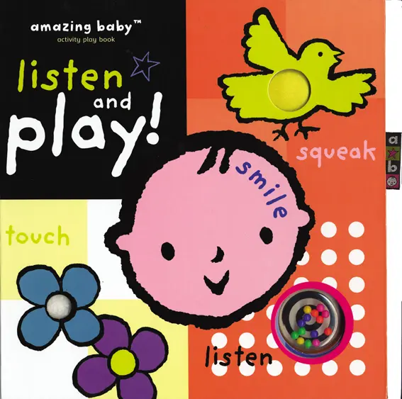 Recalled "Amazing Baby™ Listen and Play" activity book, front cover