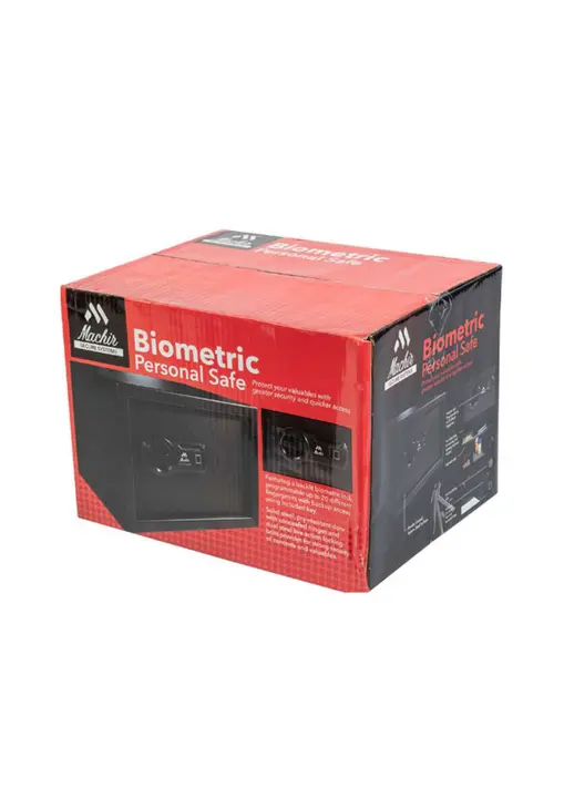 Recalled Machir Biometric Personal Safe packaging