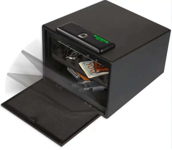 Recalled Bulldog Magnum Biometric Pistol Vault with Shelf, Model No. BD4040B