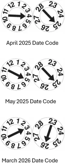 Date code wheels included in this recall