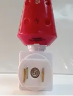 Rear bottom view of recalled Happy Holidays! Mickey Mouse Nightlight with visible date code