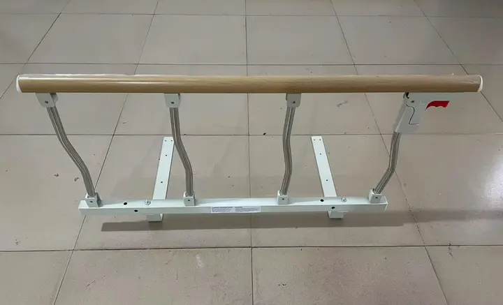 Recalled Neaude Adult Portable Bed Rail with faux wood top rail – front view