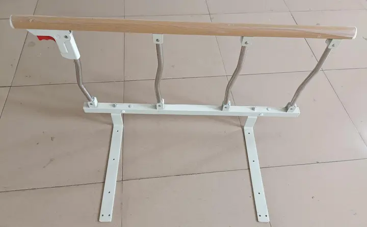 Recalled Neaude Adult Portable Bed Rail with faux wood top rail – top view