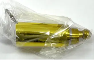 Recalled nvyue Magic Pocket Staff with the protective pin not fully engaged, as received from Amazon.com