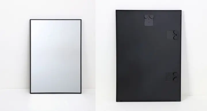 Recalled Origin 21 Rectangle Black Framed Wall Mirror (front and back)