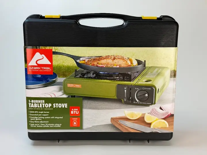 Recalled Ozark Trail Tabletop 1-Burner Butane Camping Stove, model BG2247A1