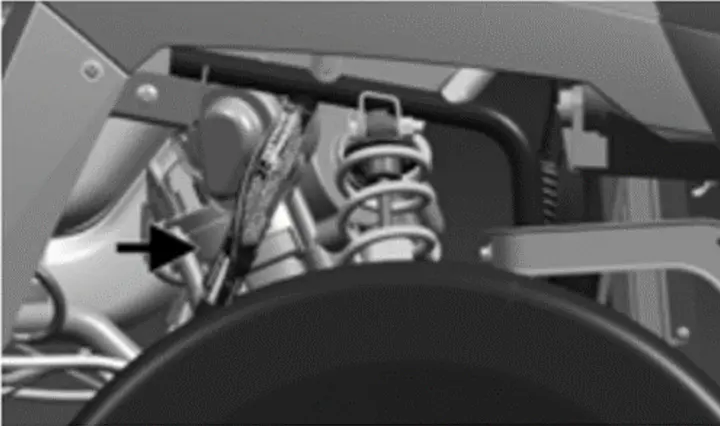 The VIN is located on the front right-hand frame tube beside the right-hand shock