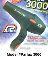 Recalled Parlux 3000 hair dryer