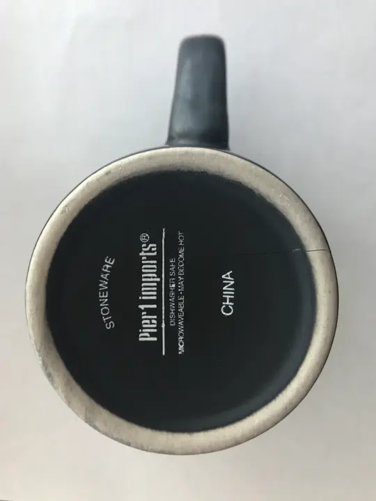 Labeling on the bottom of the Pier 1 Imports Chalk Note Mug