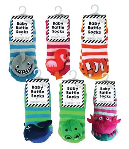 Recalled Midwest-CBK Shark, Flamingo, Clownfish, Whale, Crocodile, and Crab socks.