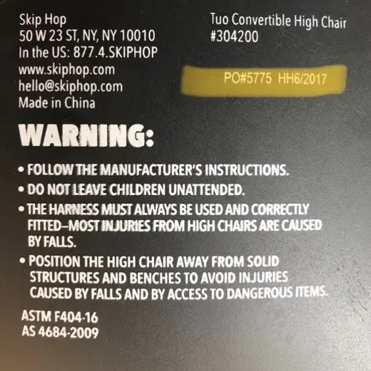 The style number and date code can be found on the back of the chair.