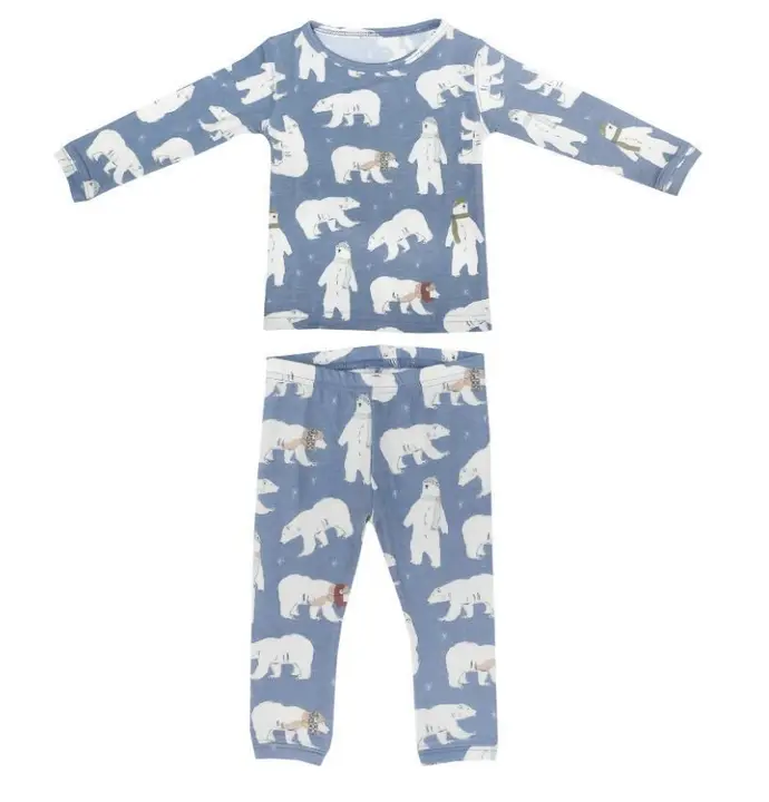 Recalled Copper Pearl tight-fitting pajamas - long-sleeves, polar print
